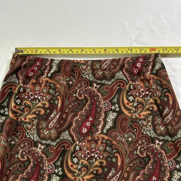 La Belle vintage boho paisley knee length skirt M - Picture 7 of 8